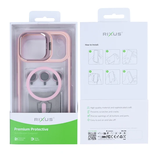 Rixus Classic 03 MagSafe Hülle für Apple iPhone 17 Pro Max – Light Pink