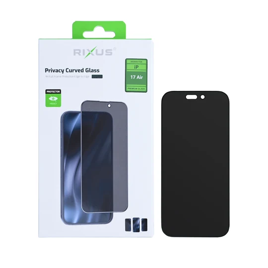 Rixus Privacy Full Curved Edge Tempered Glass für Apple iPhone Air