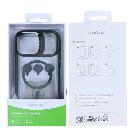 Rixus Classic 03 MagSafe Hülle für Apple iPhone 17 Pro Max – Dark Green
